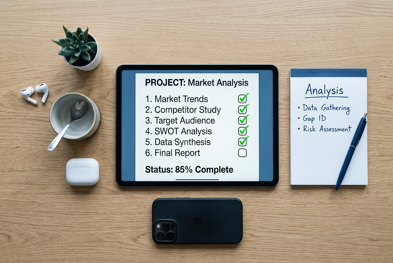 A professional workspace with a tablet and notes, symbolizing the rigorous evaluation process of online casinos.